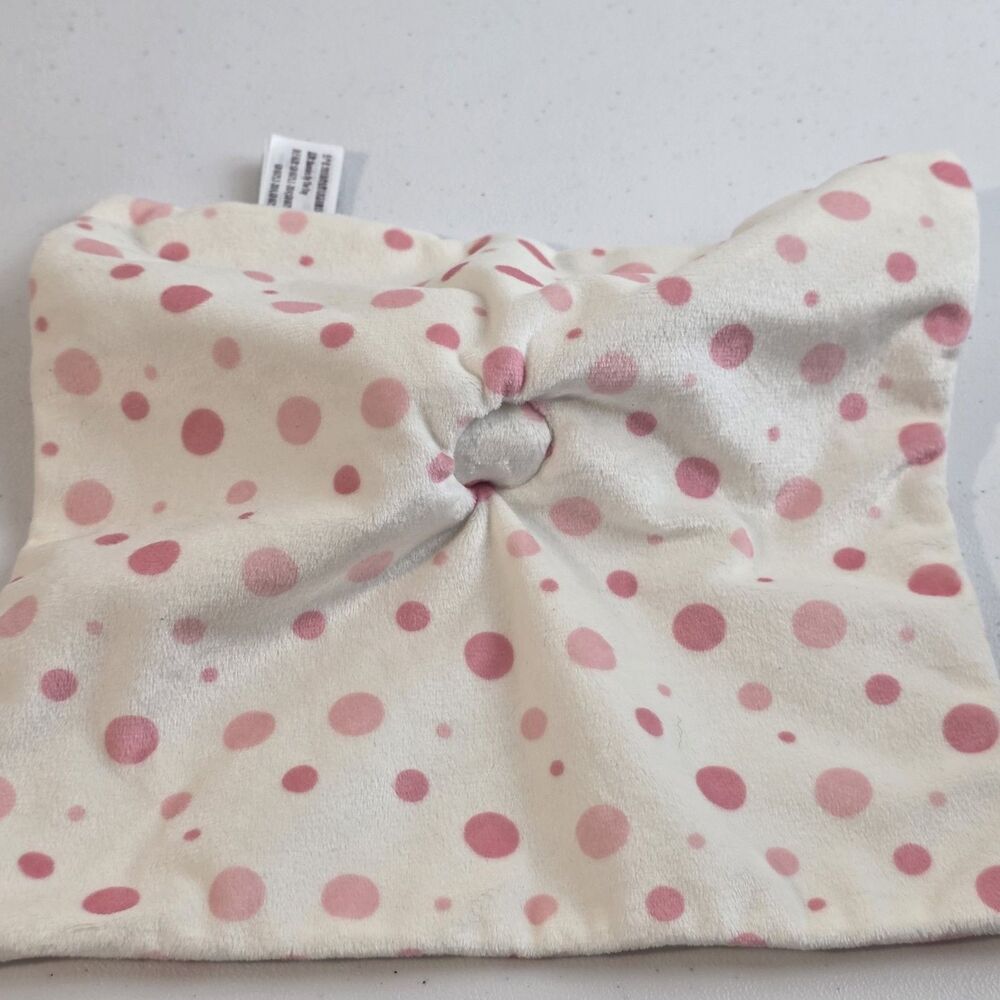 Bunnies by the Bay Lovey Blossom Bunny Head Polka Dot Pink Baby Girl EUC 8" - Picture 5 of 5